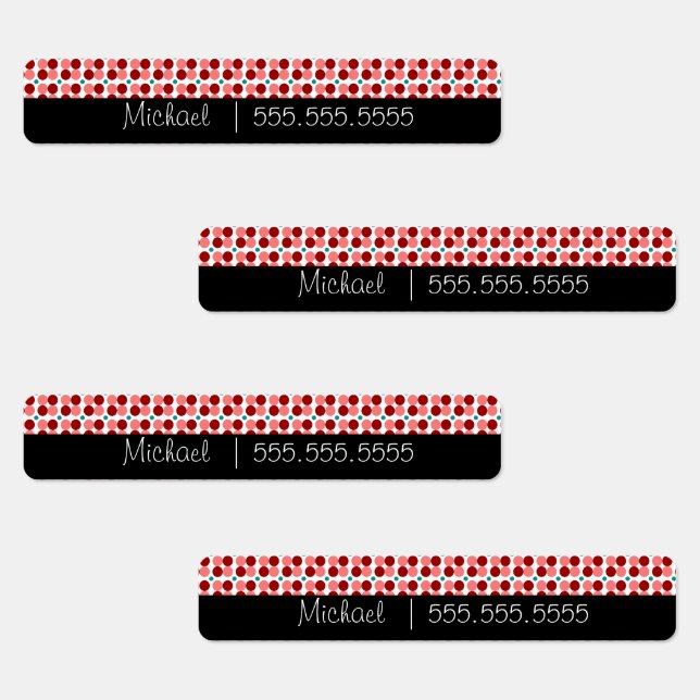 Namensschilder der Red Dots School Etiketten (Gruppe)