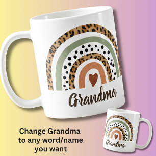 Namensschilder für Leoparden ändern - Regenbogen d Kaffeetasse