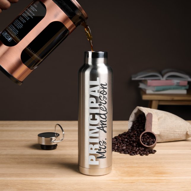Namensschrift des personalisierten Hauptverpflicht Trinkflasche (Kaffee)