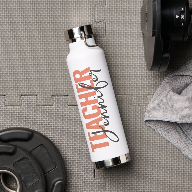 Namensschrift des personalisierten Lehrers Trinkflasche (Fitnessstudio)