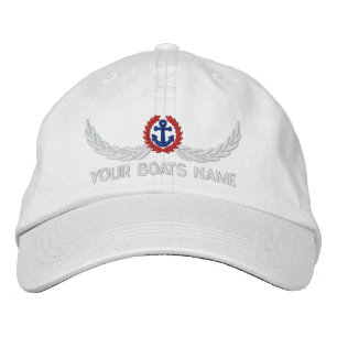 Namenssegelnkapitäne der personalisierten Boote Bestickte Kappe