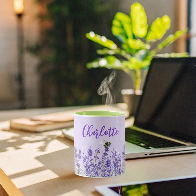 Namensskript für Lavenderfloralen Tasse (Von Creator hochgeladen)