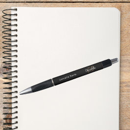 Namensskript für Schwarze Goldmonogramm Kugelschreiber