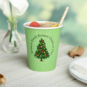 Namenstext anpassen Weihnachtsbaum 20xx Pappbecher