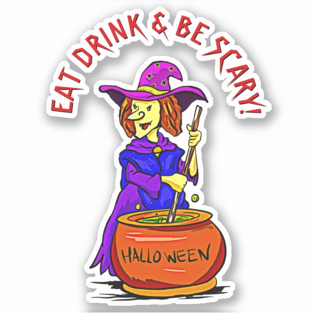 Namenstext hinzufügen, Beängstigendes Phrase-Spric Aufkleber (Vorderseite)