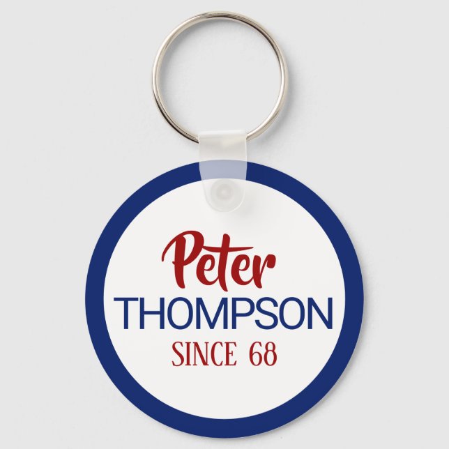 Namensüberschrift Circle Logo Schlüsselanhänger (Vorderseite)