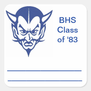 Namensumbau, Quadratischer Aufkleber