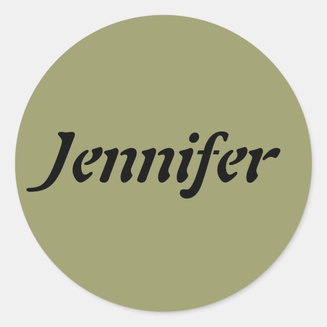 Namensvorlage Runder Aufkleber (Vorderseite)