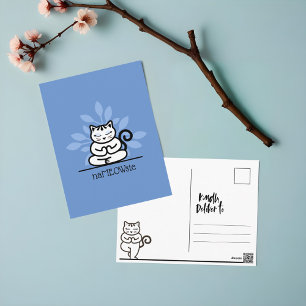 NaMEOWste Niedliche Katze In einer Yoga vermitteln Postkarte