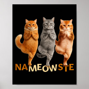 Nameowste Yoga Katze Poster