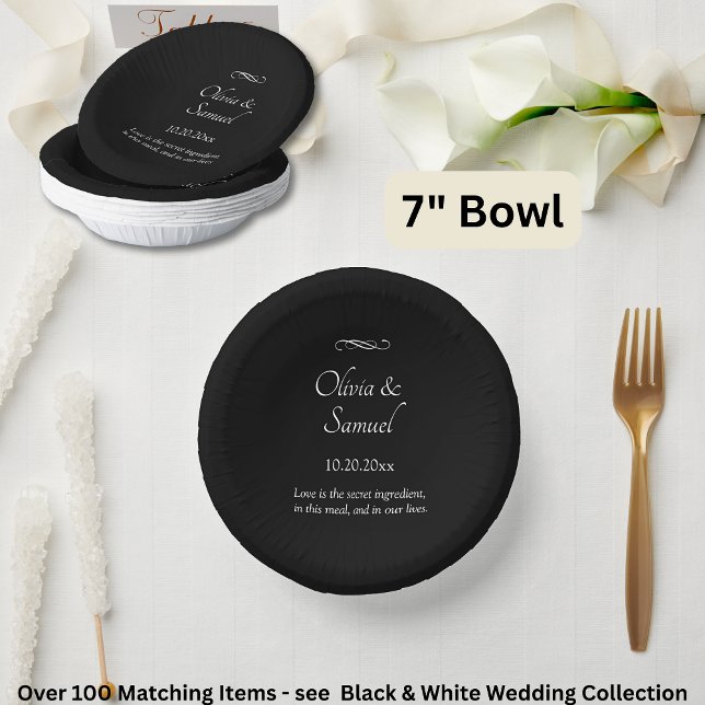 Names Date Message Black White Infinity Scroll, 7" Pappteller (Von Creator hochgeladen)