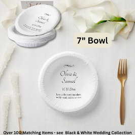 Names Date Message Black White Infinity Scroll, 7" Pappteller