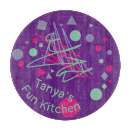 Name's Fun Kitchen Medley Pink Lila Aquamarine For Schneidebrett