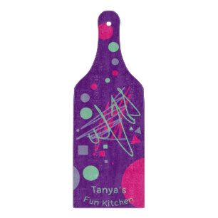 Name's Fun Kitchen Medley Shapes Pink Lila Aquamar Schneidebrett