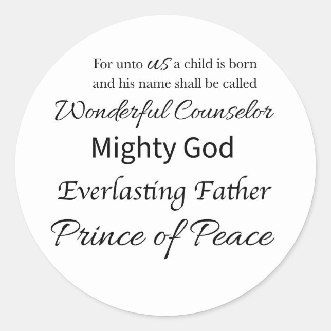 Names of God Sticker (Vorderseite)