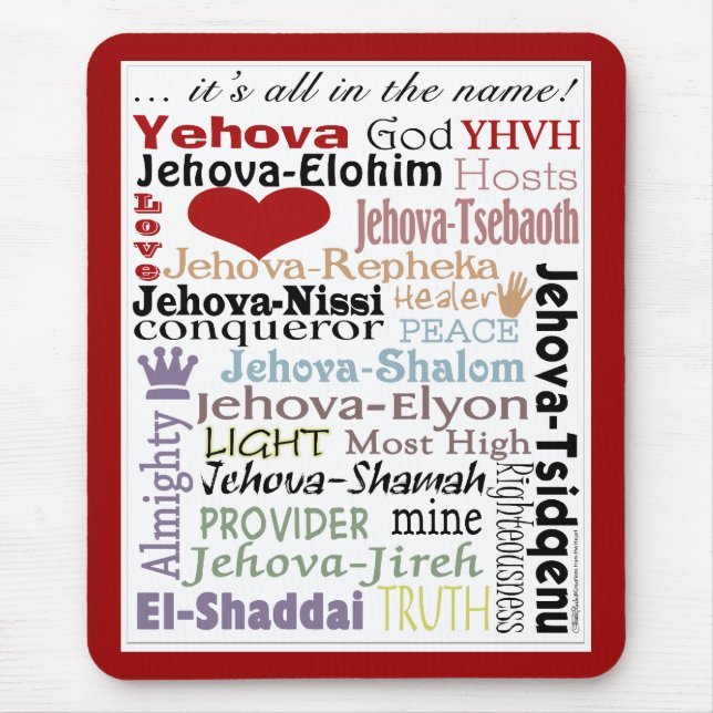 Names of God-Subway Art Mousepad (Vorne)