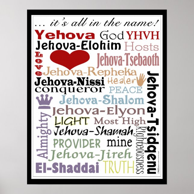 Names of God-Subway Art Poster (Vorne)