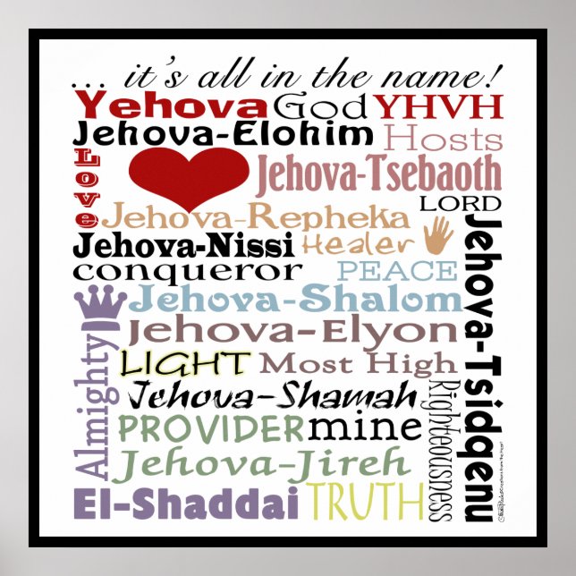 Names of God-Subway Art Poster (Vorne)