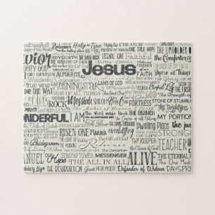 Names of God Text Typography Puzzle