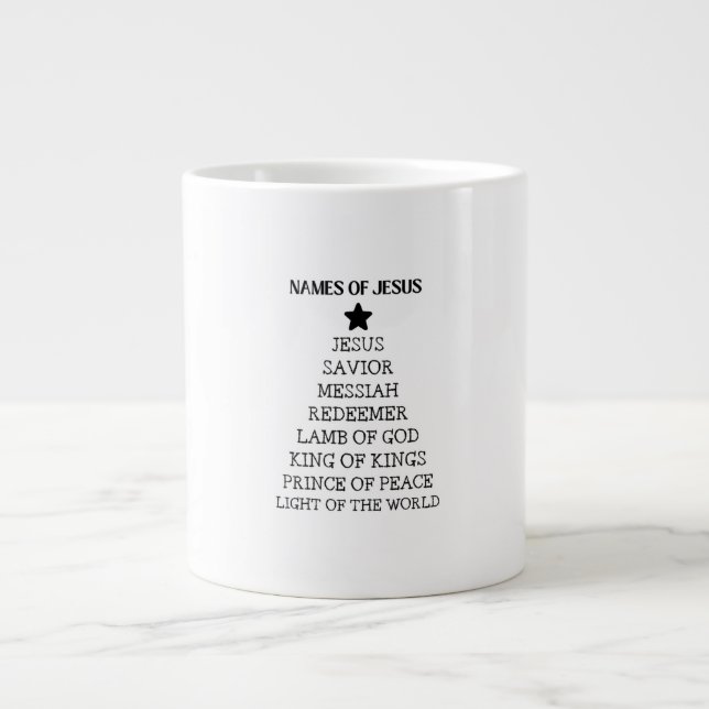 Names Of Jesus Christmas Mug Jumbo-Tasse (Vorderseite)