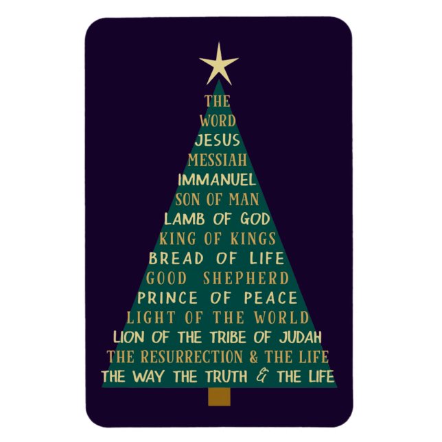 Names of Jesus Christmas Tree Magnet (Vertikal)