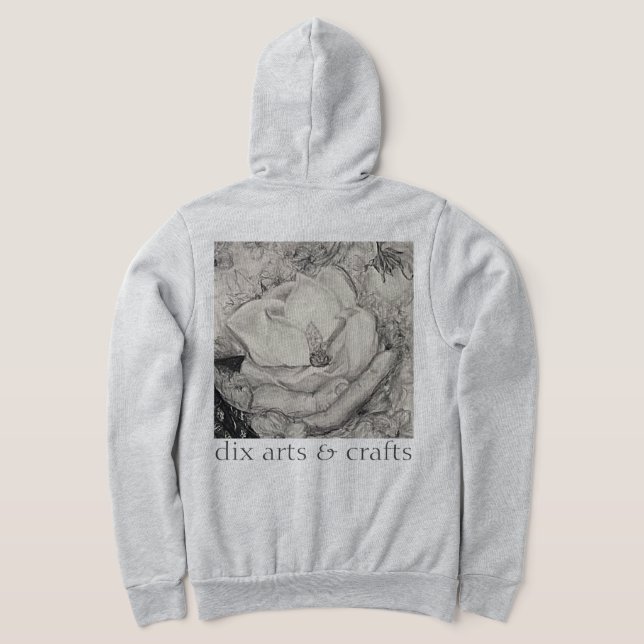 namesake magnolia, Blume, Stoff, Baumwolle & Hand Hoodie (AblageHinten)