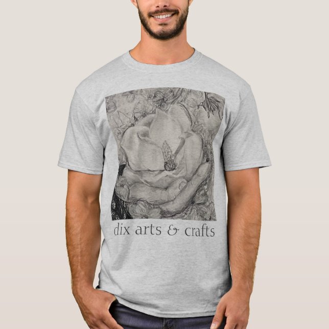 namesake magnolia, Blume, Stoff, Baumwolle & Hand T-Shirt (Vorderseite)