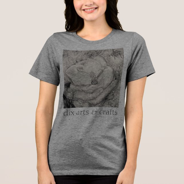 namesake magnolia, Blume, Stoff, Baumwolle & Hand Tri-Blend Shirt (Vorderseite)