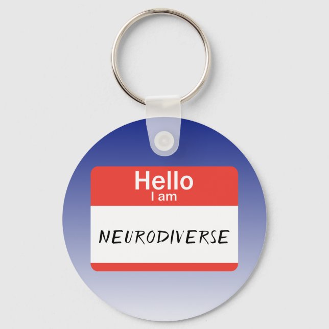 Nametag Neurodiverdiverser Schlüsselanhänger (Vorderseite)