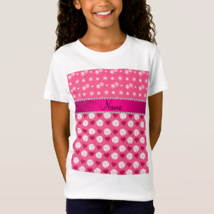 Namevolleyball-Herzschneeflocken T-Shirt