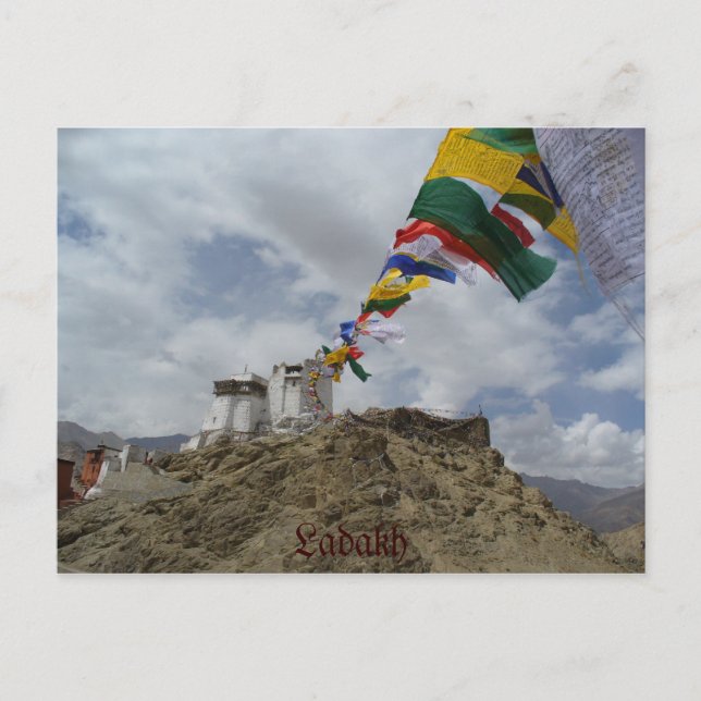 Namgyal Tsemo gompa, Leh, Ladakh, Indien Postkarte (Vorderseite)