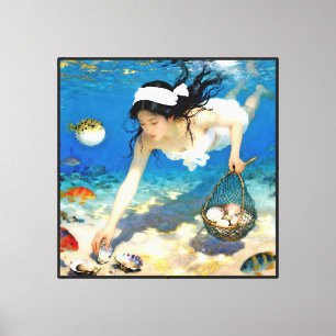 "Nami Eternal" - Ein Ozeanportrait Leinwanddruck