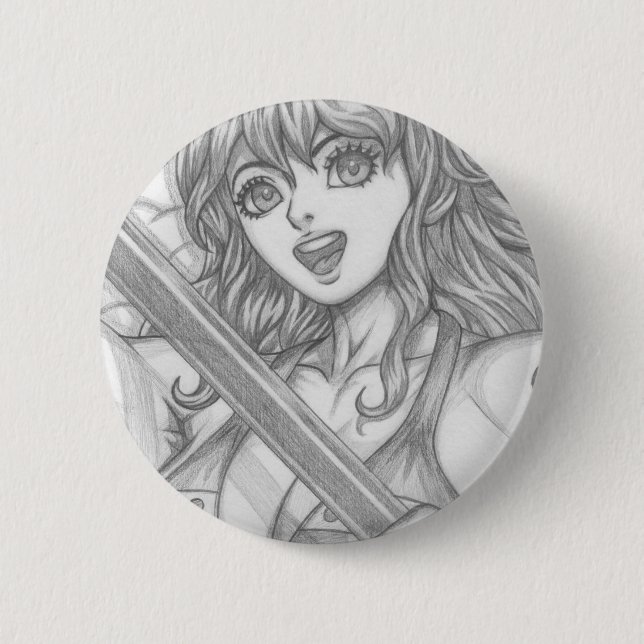 Nami ~ Katzen Einbrecherin Button (Vorderseite)