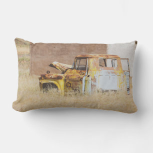 Namibia Africa Abandoned Car Wreck Landscape Lendenkissen