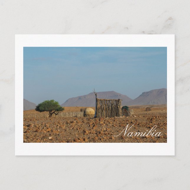 Namibia Africa Himba Settlement Structures Postkarte (Vorderseite)