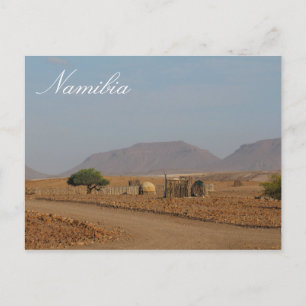 Namibia Africa Himba Settlement Structures Postkarte