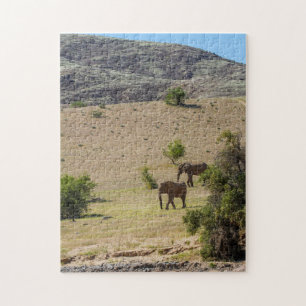 Namibia Africa Huab River Elephant Damaraland Puzzle