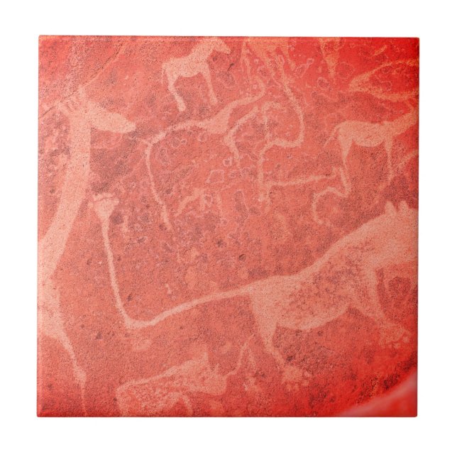 Namibia Africa Namibian Rock Art Malerei Fliese (Vorderseite)