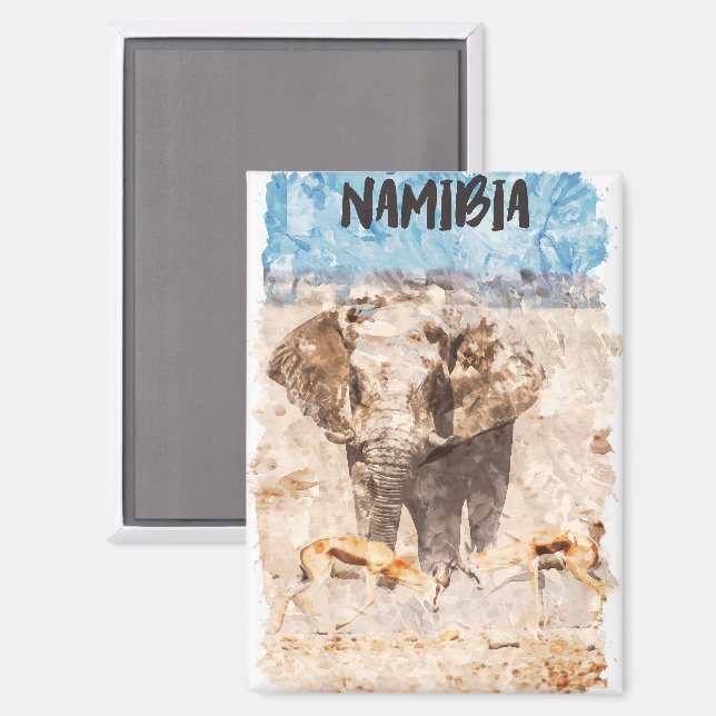 Namibia Africa Wildlife Safari Magnet (Vorderseite/Rückseite)