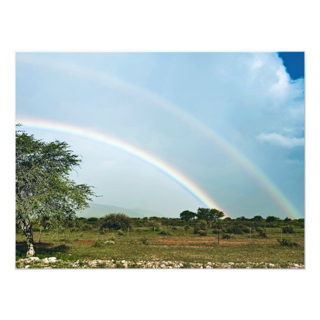 Namibia Double Rainbow Fotodruck (Vorne)