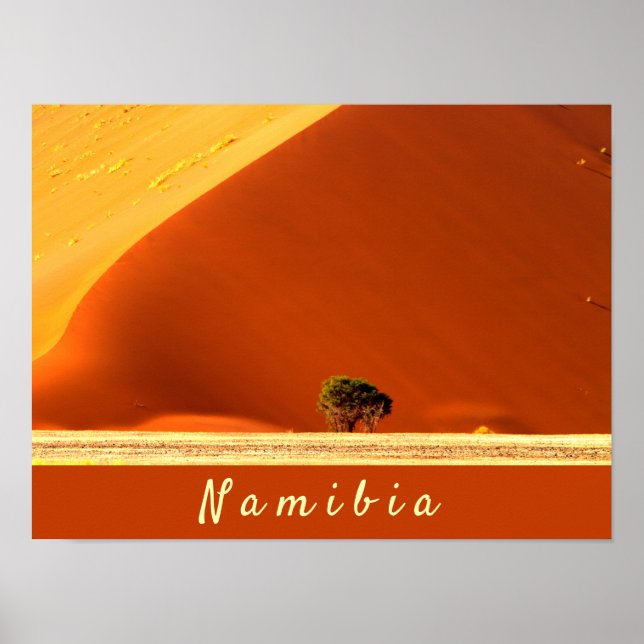Namibia-Dunes aus Sossusvlei-Foto mit Text Poster (Vorne)