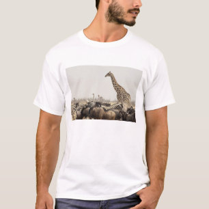 Namibia, Etosha-Nationalpark. Eine einsame Giraffe T-Shirt