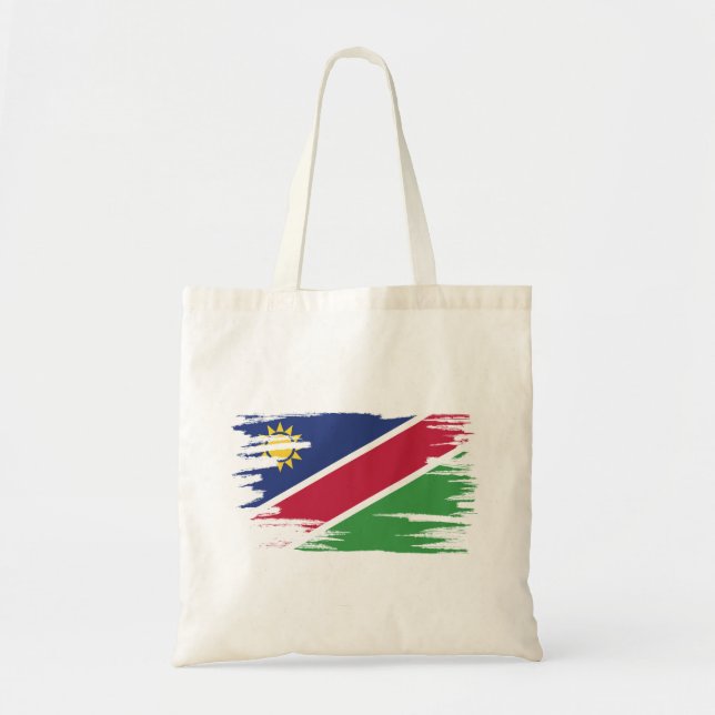 Namibia Flag Brush Art Tragetasche (Vorne)