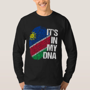 Namibia Flag Dna Roots Heritage Pride Zuhause Vaca T-Shirt