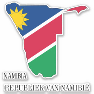 Namibia Flag Map Patriotic Aufkleber