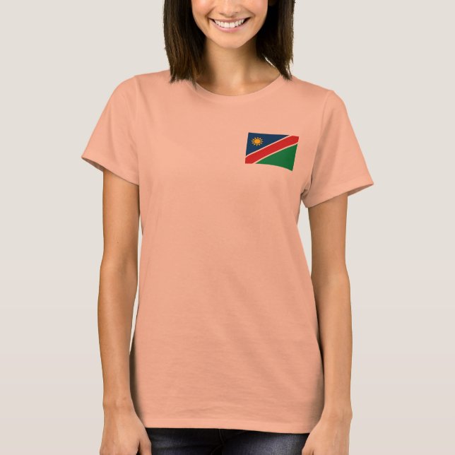 Namibia Flag + Map T - Shirts (Vorderseite)
