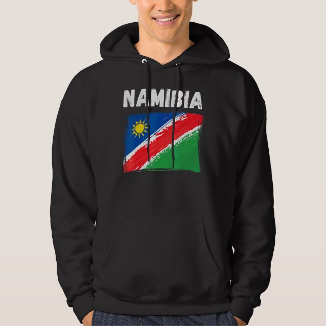 Namibia Flag Souvenir Wanderurlaub 2022 Hoodie (Vorderseite)