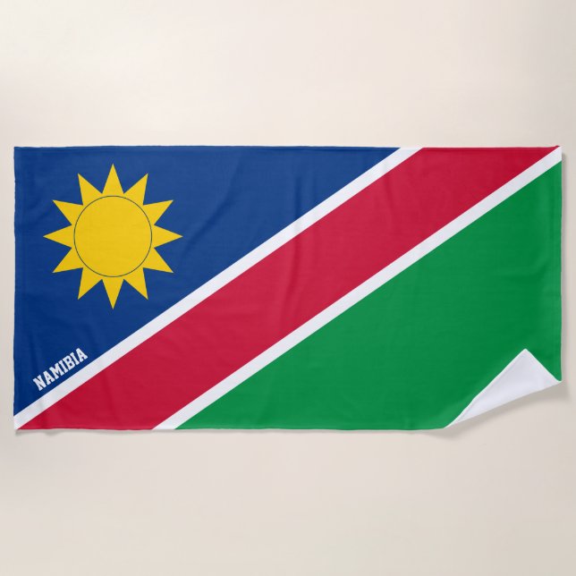 Namibia Flag Splendid Patriotic Strandtuch (Vorderseite)