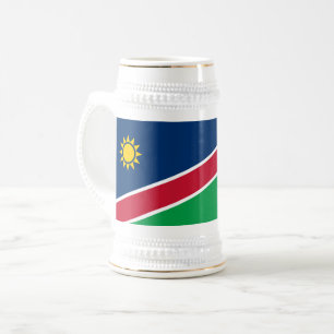 Namibia-Flagge Bierglas