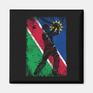 Namibia-Flagge Cricket-Trikot Fan Spieler Trainer  Magnet